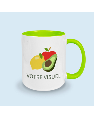 mug vert pomme personnalisé