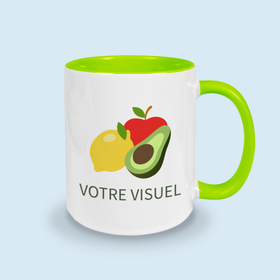 mug vert pomme personnalisé