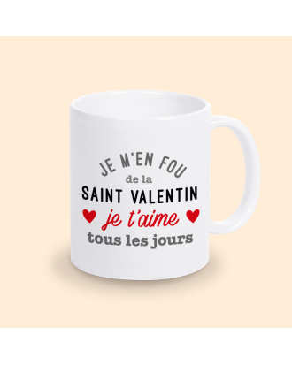 mug saint valentin je t'aime