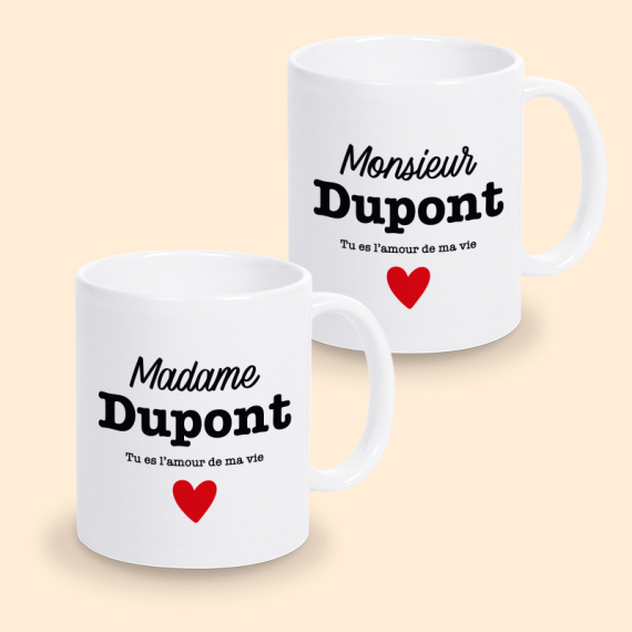 Je T’aimerais Plus Longtemps - Tasse Personnalisée Couple