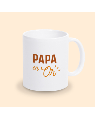 mug papa en or