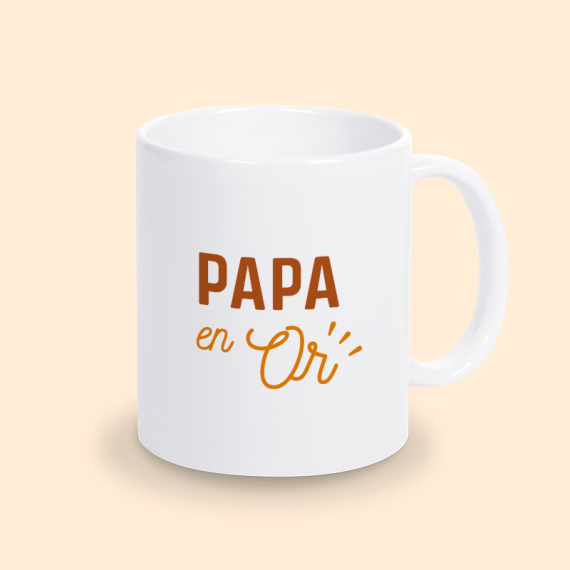 mug papa en or