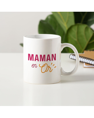 mug cadeau maman en or