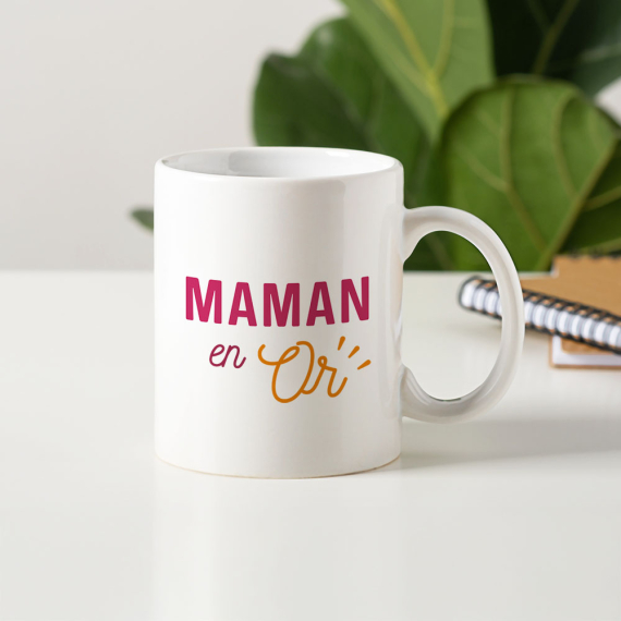 mug cadeau maman en or