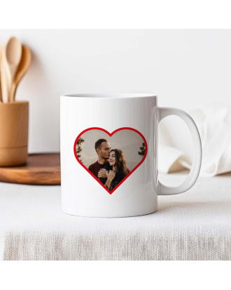 tasse photo coeur personnalisée