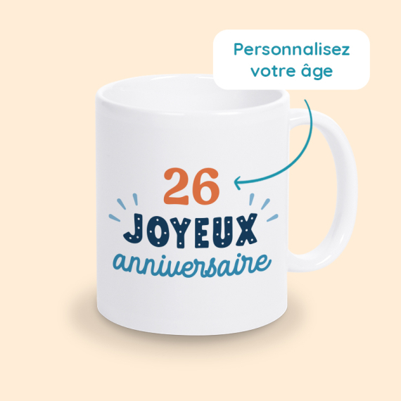 mug personnalisé anniversaire