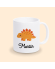 mug dinosaure orange