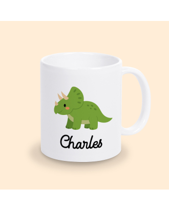 mug dinosaure vert