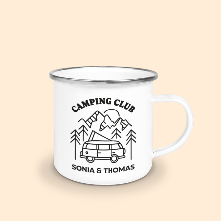 tasse camping émaillée