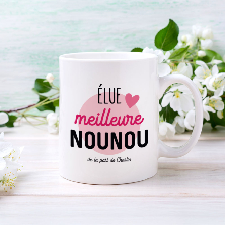 mug cadeau nounou personnalisé