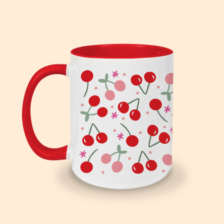 tasse à motif cerise