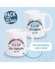 mug duo personnalisé maman papa