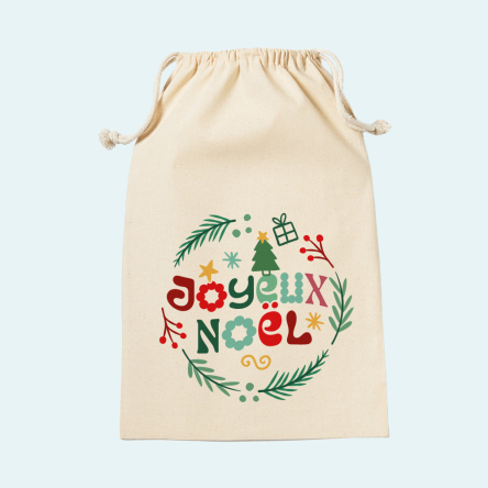 pochon cadeau joyeux noël