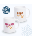 mugs papa et maman en or