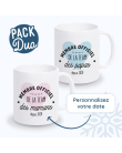 mug duo personnalisé maman papa