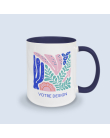 mug bleu foncé personnalisé