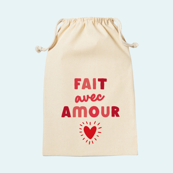 pochon cadeau Fait avec Amour