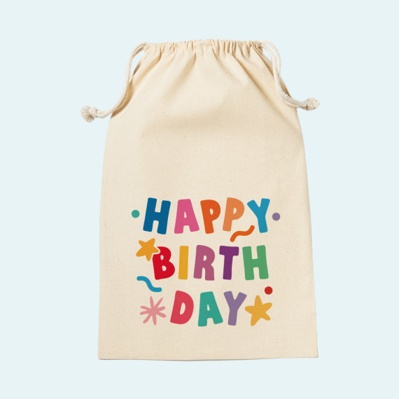 Pochon Emballage Cadeau Happy Birthday