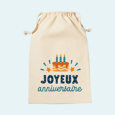 Pochon Emballage Cadeau Joyeux Anniversaire