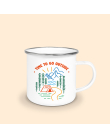 Tasse émaillé Randonnée bord argenté