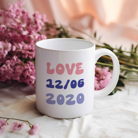 mockup mug disco couple personnalisé