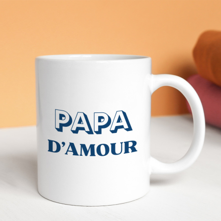 mug papa d'amour personnalisé
