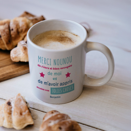 mug merci nounou personnalisée