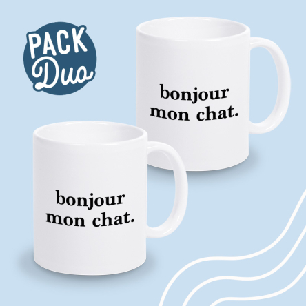 mug bonjour mon chat