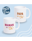 mugs papa et maman en or
