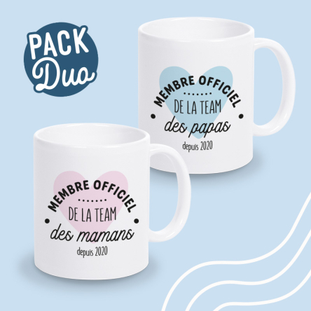 mug duo personnalisé maman papa