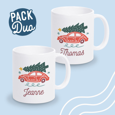mug duo sapin personnalisé