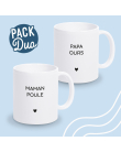 mug duo papa ours et maman poule