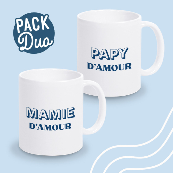 mug duo mamie papy d'amour