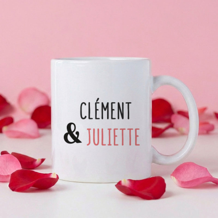 mug prénoms couple personnalisé