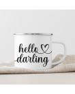 mug émaillé hello darling