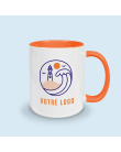 mug orange personnalisable