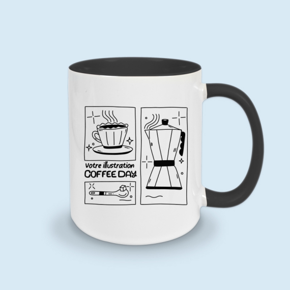 mug noir personnalisé