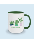 mug vert personnalisé