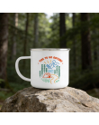 Tasse émaillé Randonnée bord argenté