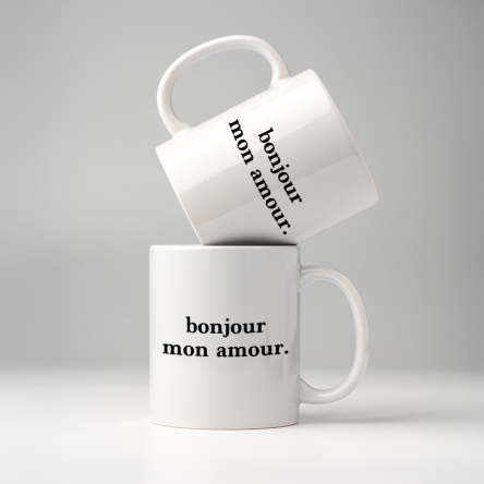 mugs bonjour mon amour