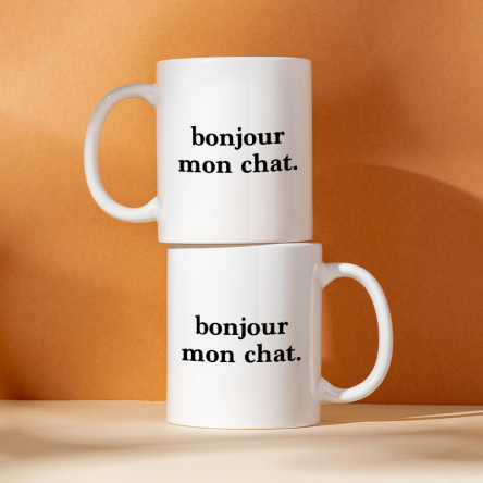 mug bonjour mon chat