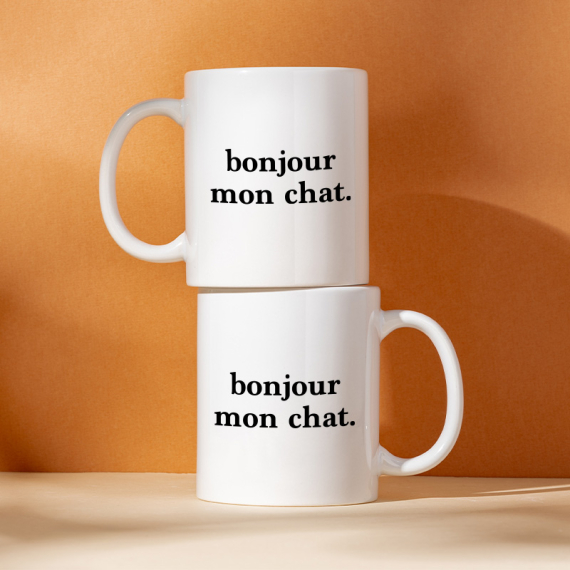 mug bonjour mon chat