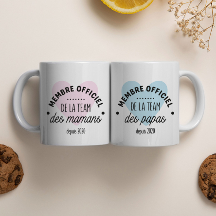 mug duo personnalisé maman papa