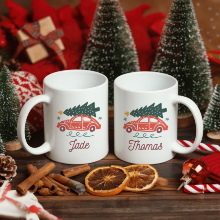 mug duo sapin personnalisé