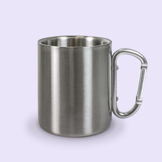 tasse inox mousqueton personnalisable