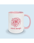 mug rose personnalisé