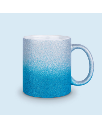 mug paillettes bleu personnalisable