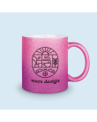mug paillettes rose personnalisé