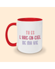 tasse rouge tu es l'arc en ciel de ma vie