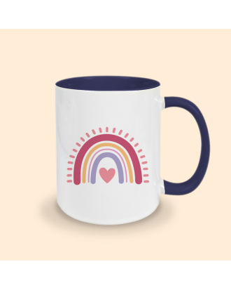 mug arc en ciel bleu